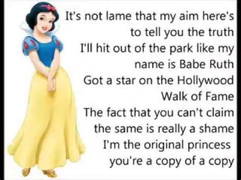 elsa vs snow white lyrics|snow white versus elsa.